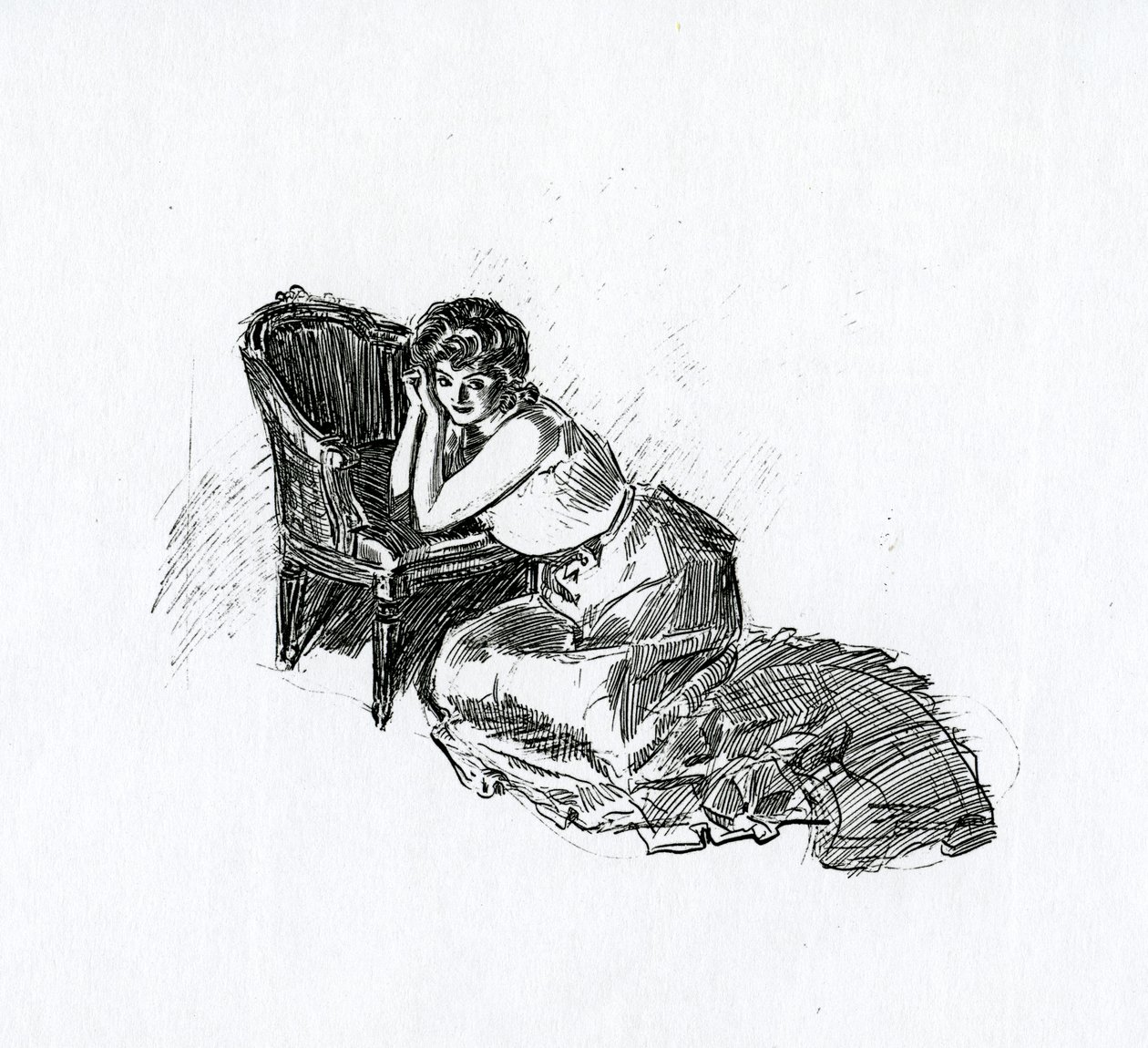 一个吉布森女孩，c.1902 作者 查尔斯·达纳·吉布森