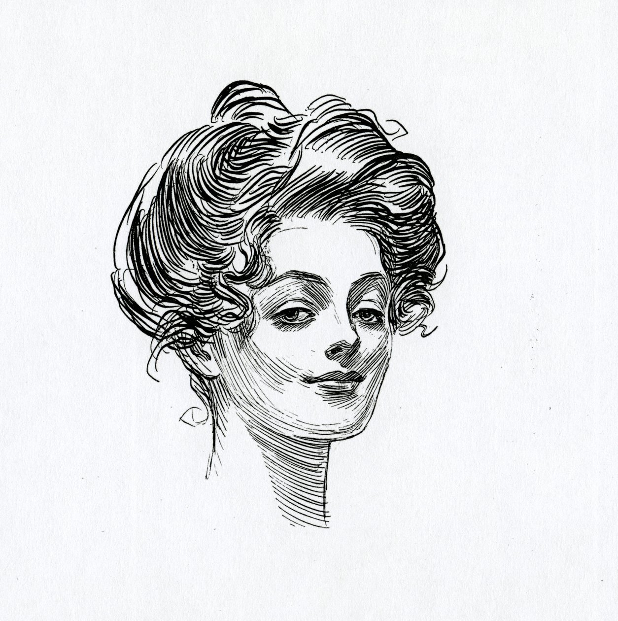 一个吉布森女孩，c.1902 作者 查尔斯·达纳·吉布森