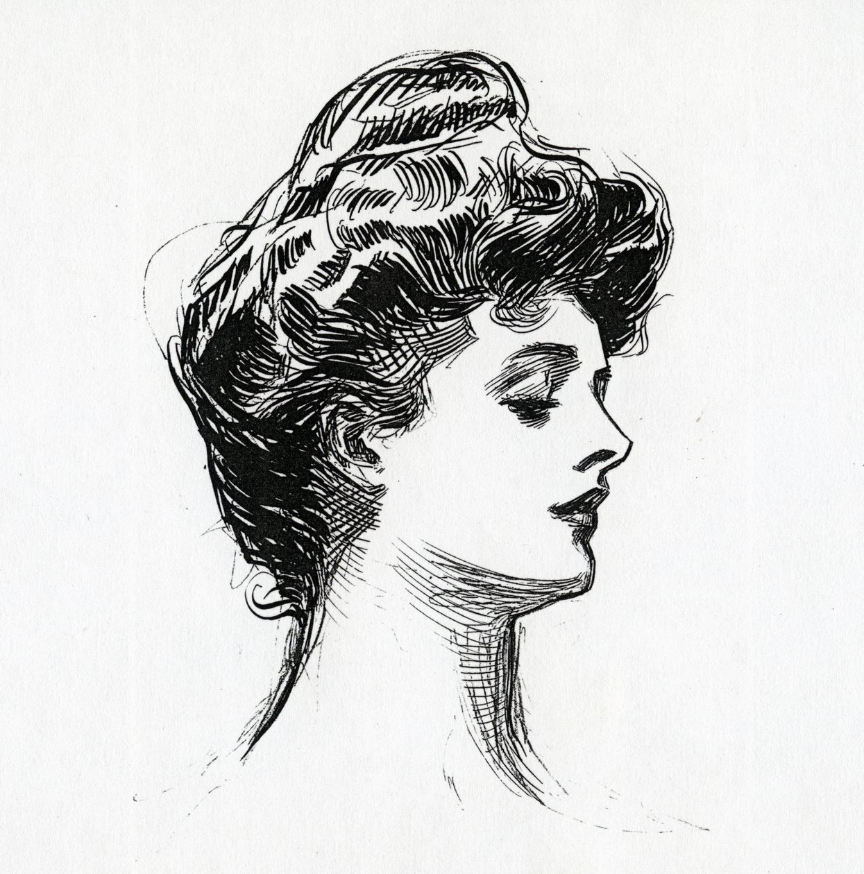 一个吉布森女孩，c.1902 作者 查尔斯·达纳·吉布森
