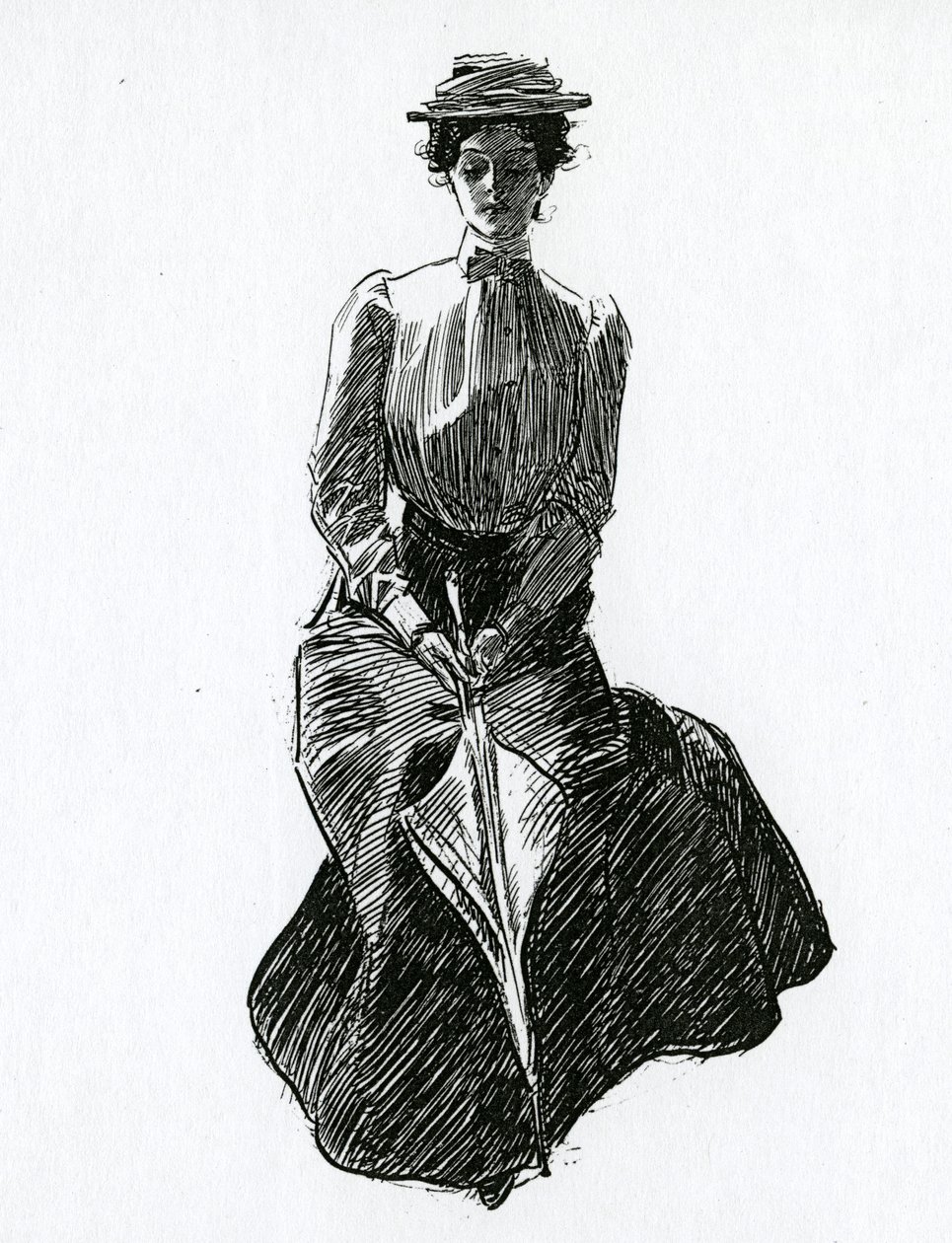 一个吉布森女孩，c.1902 作者 查尔斯·达纳·吉布森