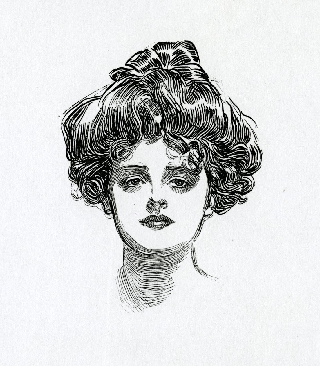 一个吉布森女孩，c.1902 作者 查尔斯·达纳·吉布森