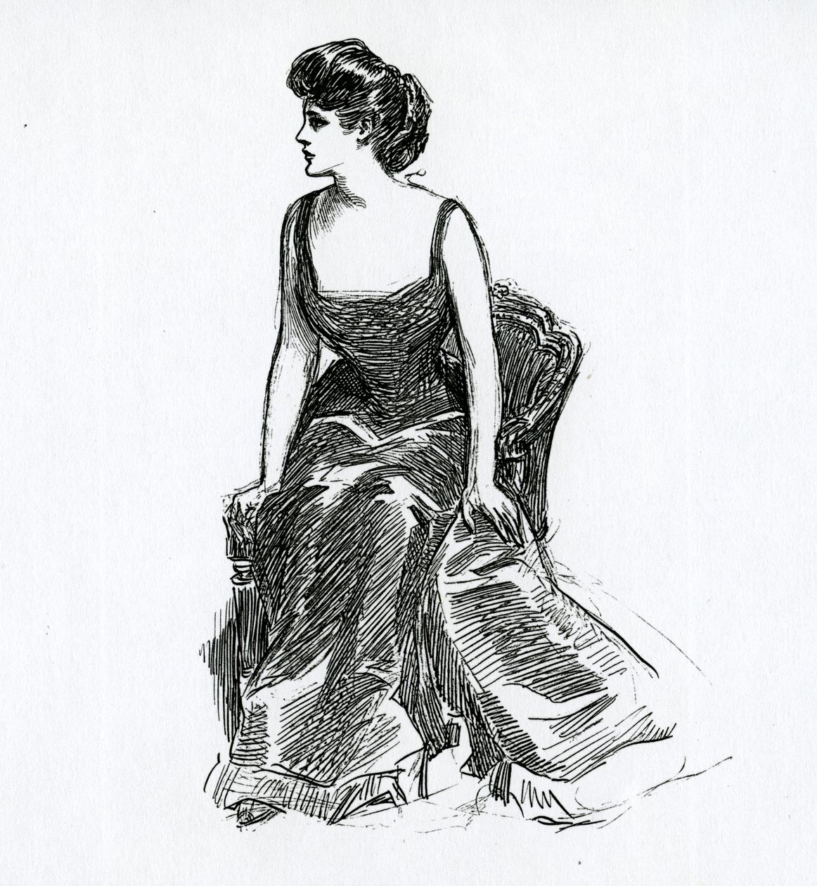 一个吉布森女孩，c.1902 作者 查尔斯·达纳·吉布森
