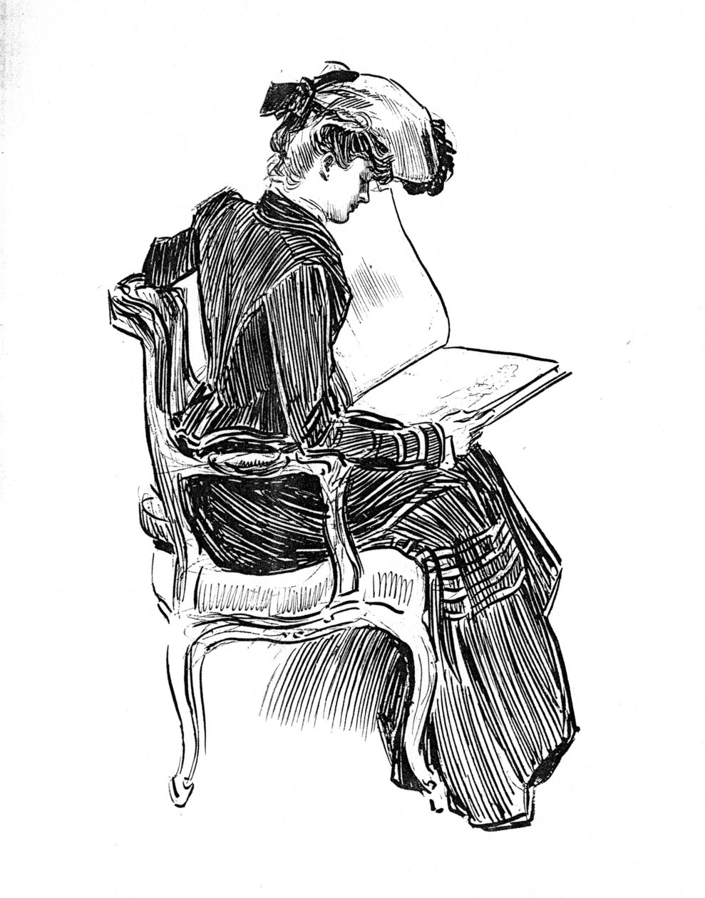 一个吉布森女孩，c.1902 作者 查尔斯·达纳·吉布森