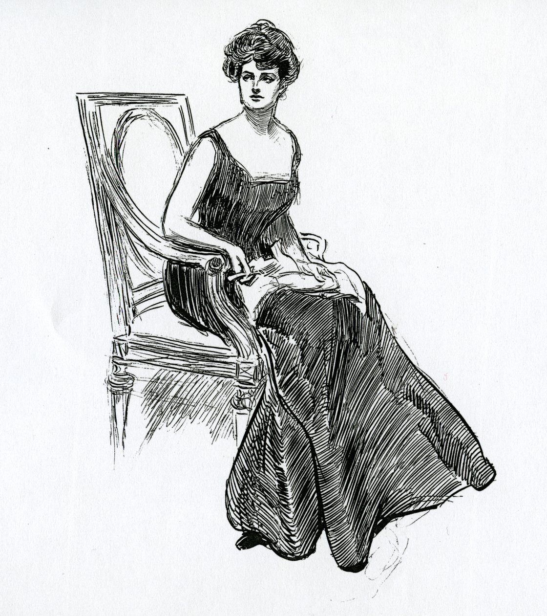 一个吉布森女孩，c.1902 作者 查尔斯·达纳·吉布森