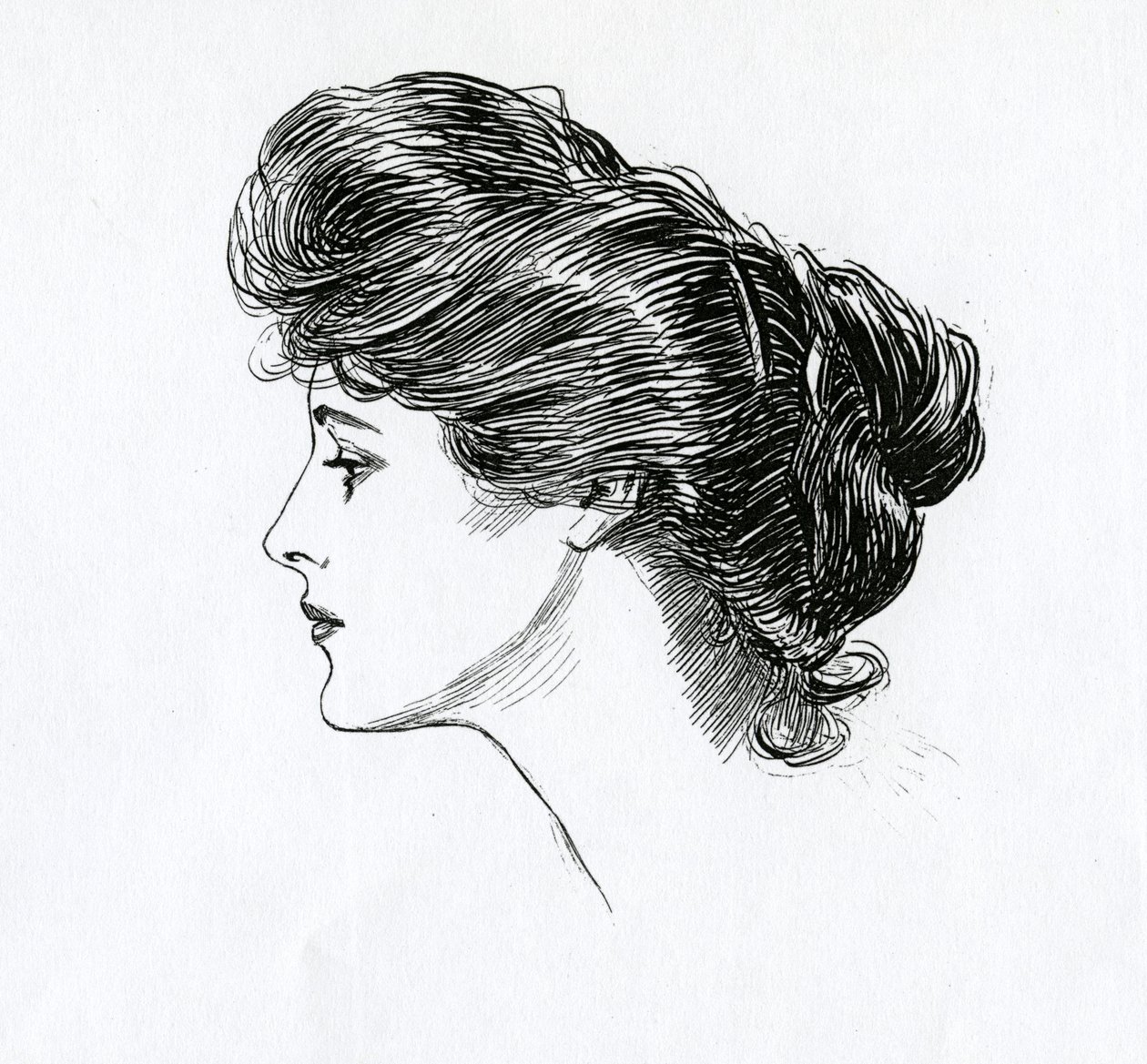 一个吉布森女孩，c.1902 作者 查尔斯·达纳·吉布森