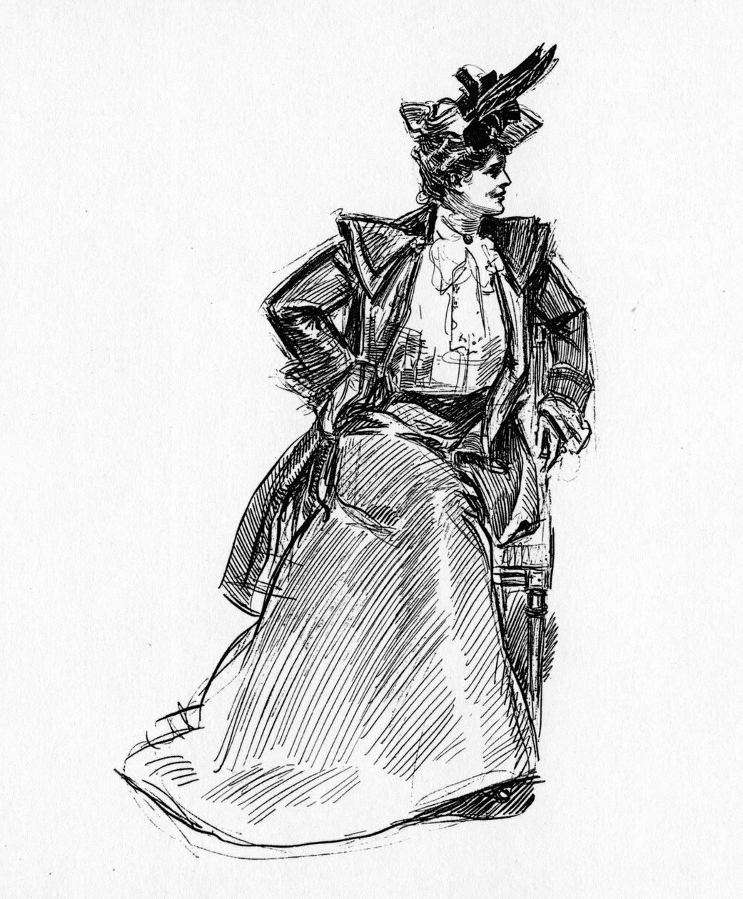 一个吉布森女孩，c.1902 作者 查尔斯·达纳·吉布森