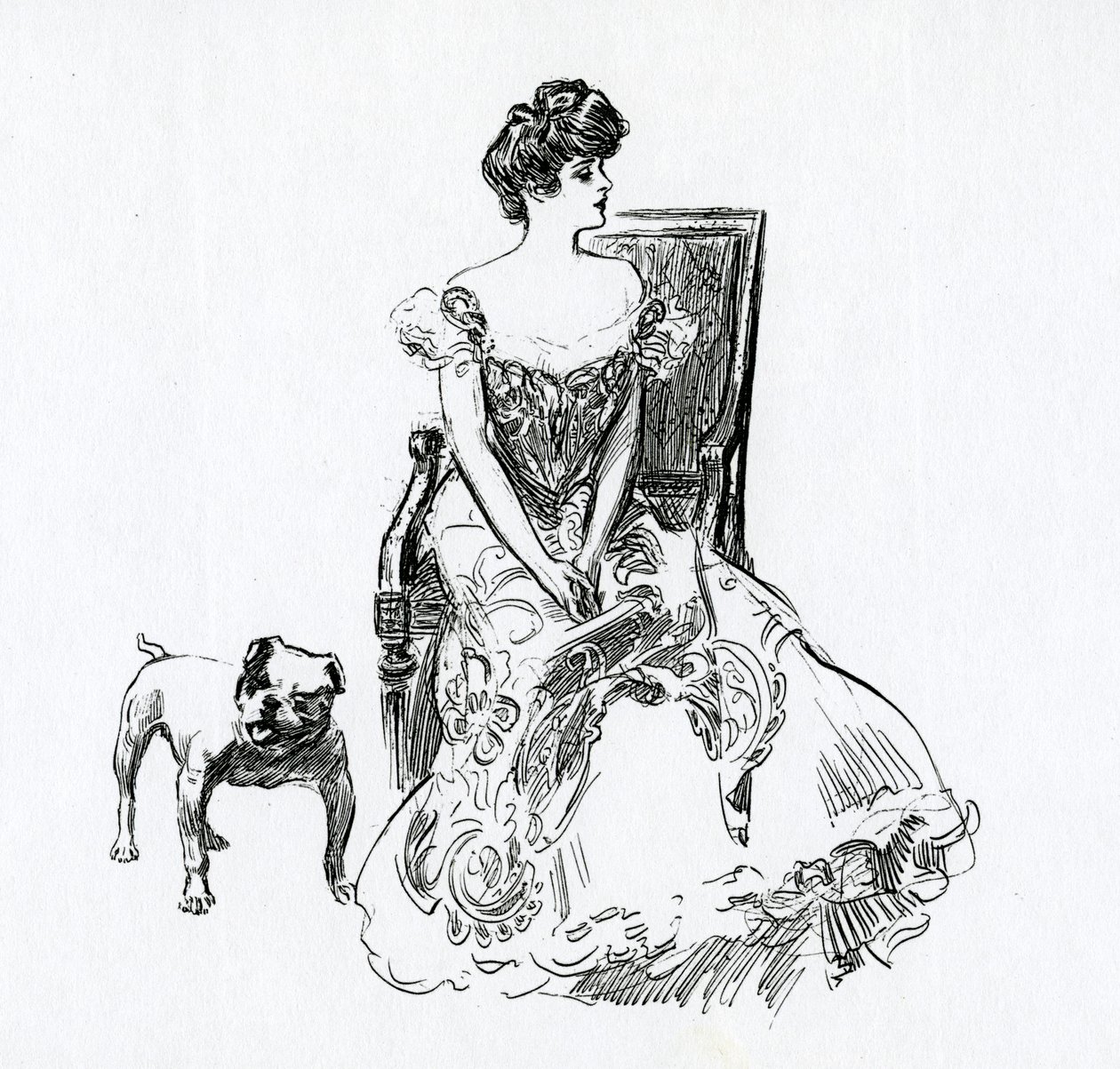 一个吉布森女孩，c.1902 作者 查尔斯·达纳·吉布森