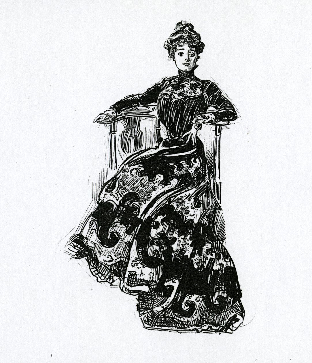 一个吉布森女孩，c.1902 作者 查尔斯·达纳·吉布森