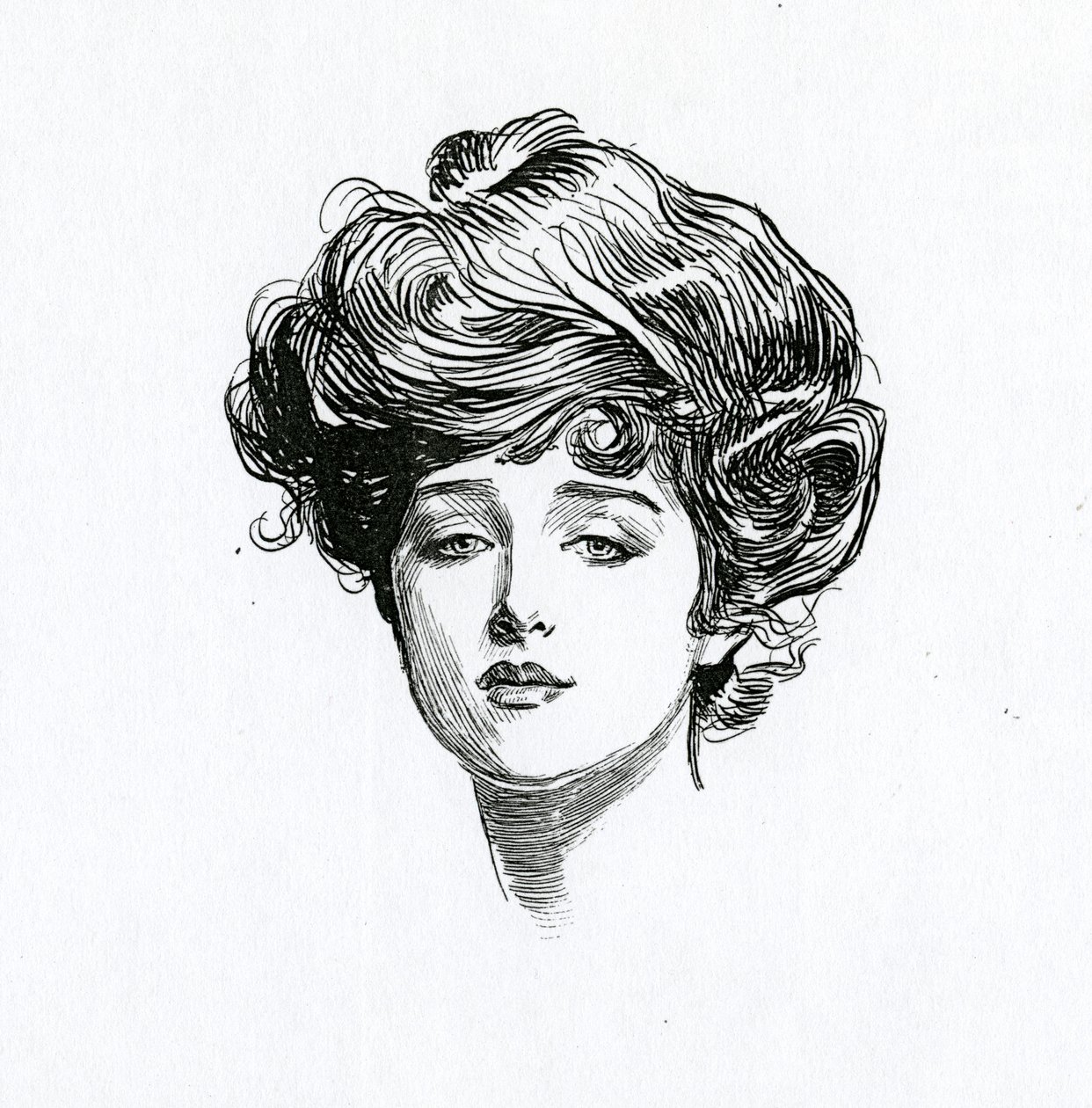 一个吉布森女孩，c.1902 作者 查尔斯·达纳·吉布森