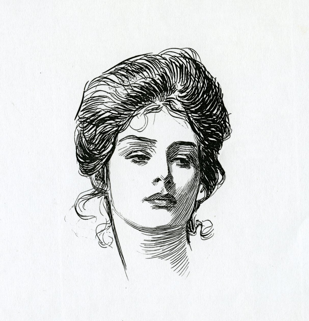 一个吉布森女孩，c.1902 作者 查尔斯·达纳·吉布森