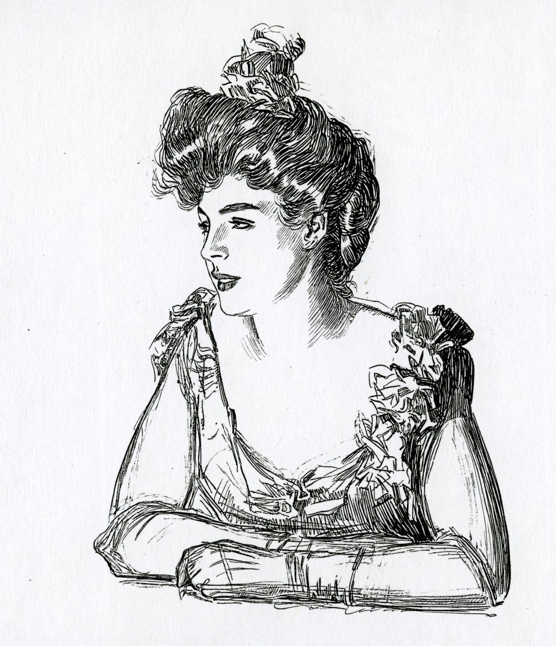 一个吉布森女孩，c.1902 作者 查尔斯·达纳·吉布森
