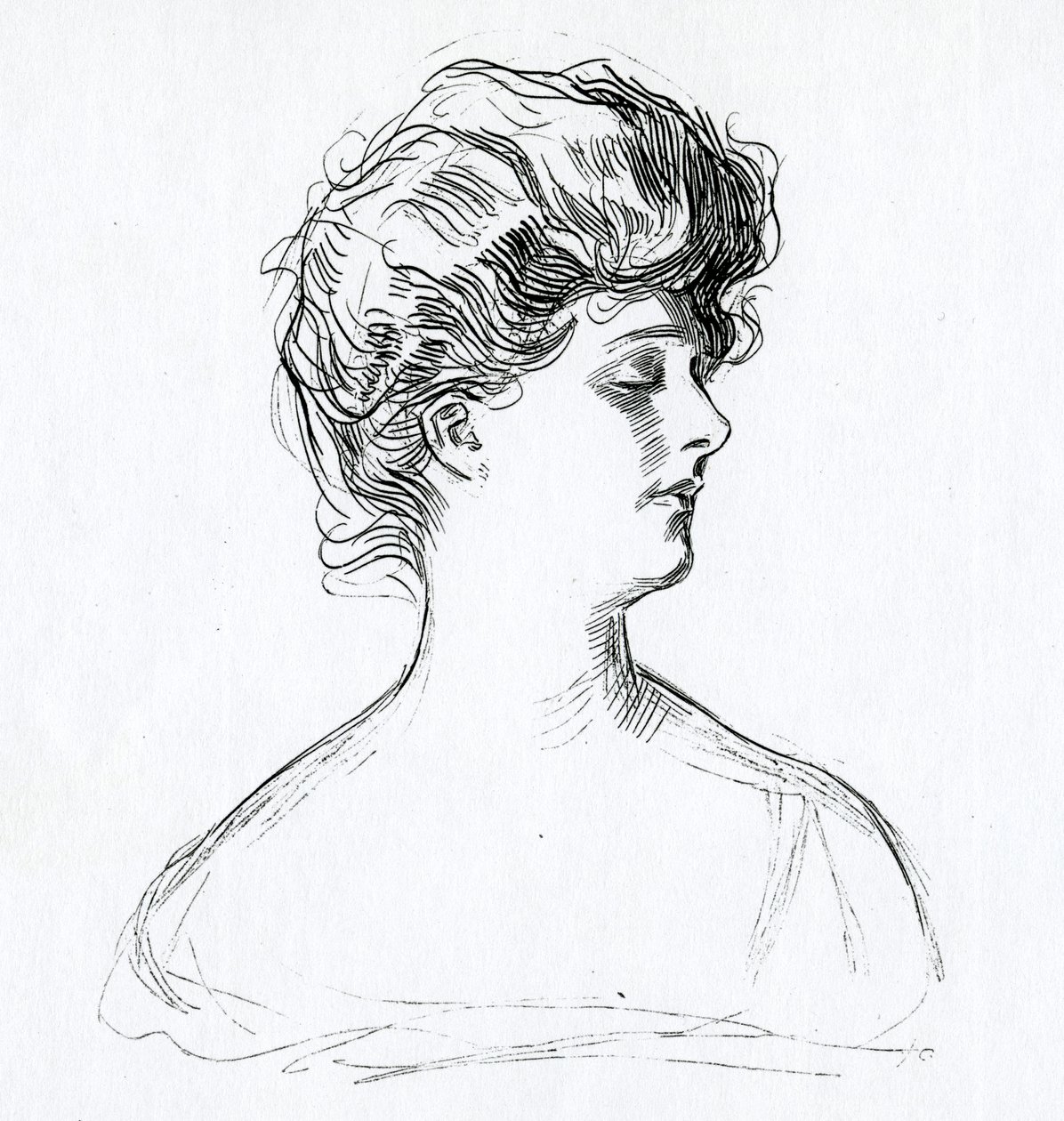 一个吉布森女孩，c.1902 作者 查尔斯·达纳·吉布森