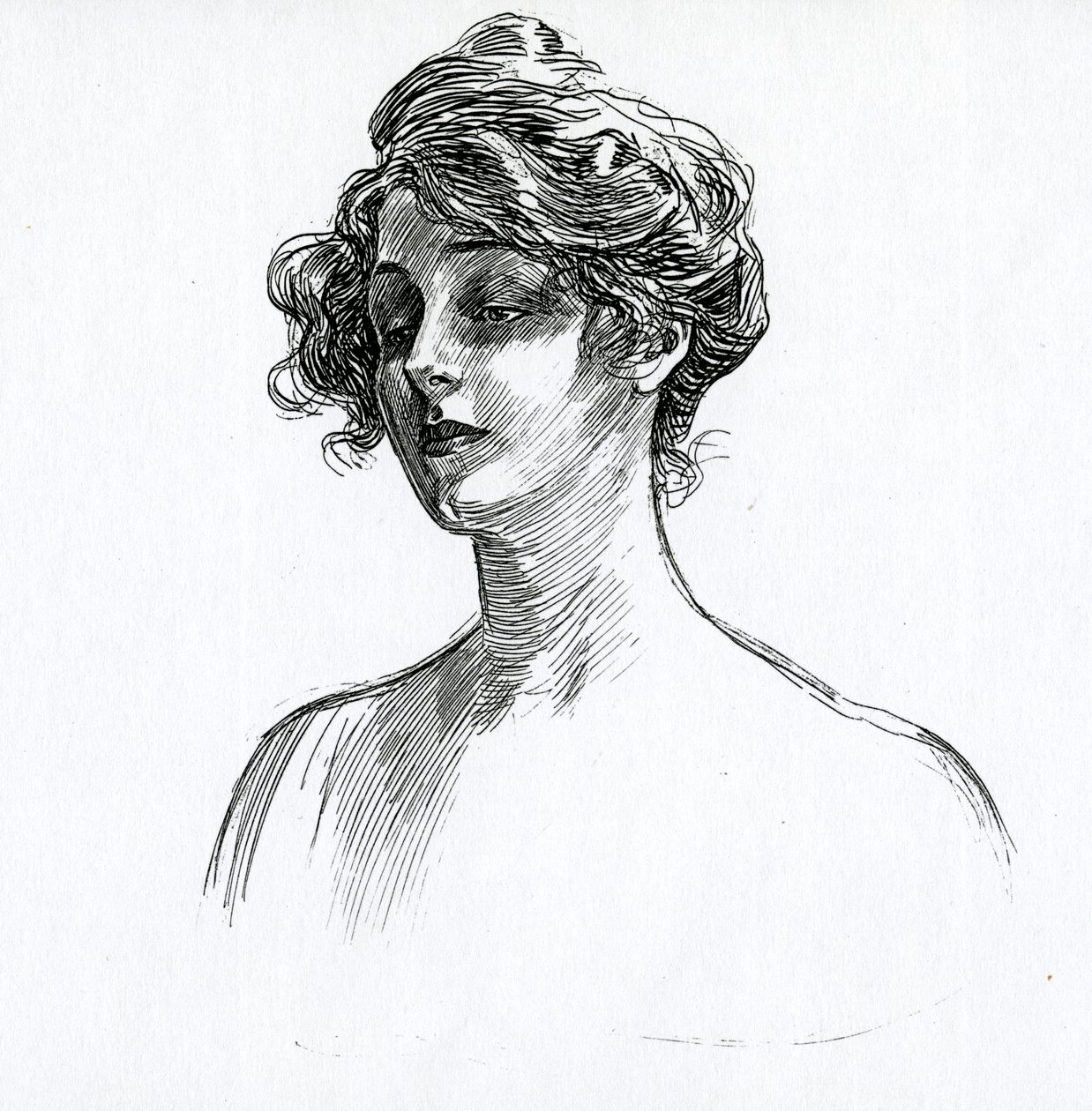 一个吉布森女孩，c.1902 作者 查尔斯·达纳·吉布森