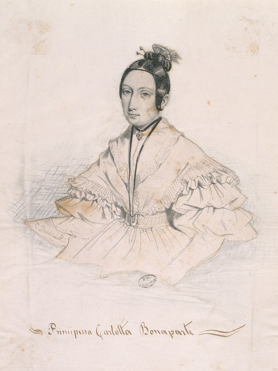 公主Carlotta Bonaparte（彩色翘） 作者 查尔斯·道索