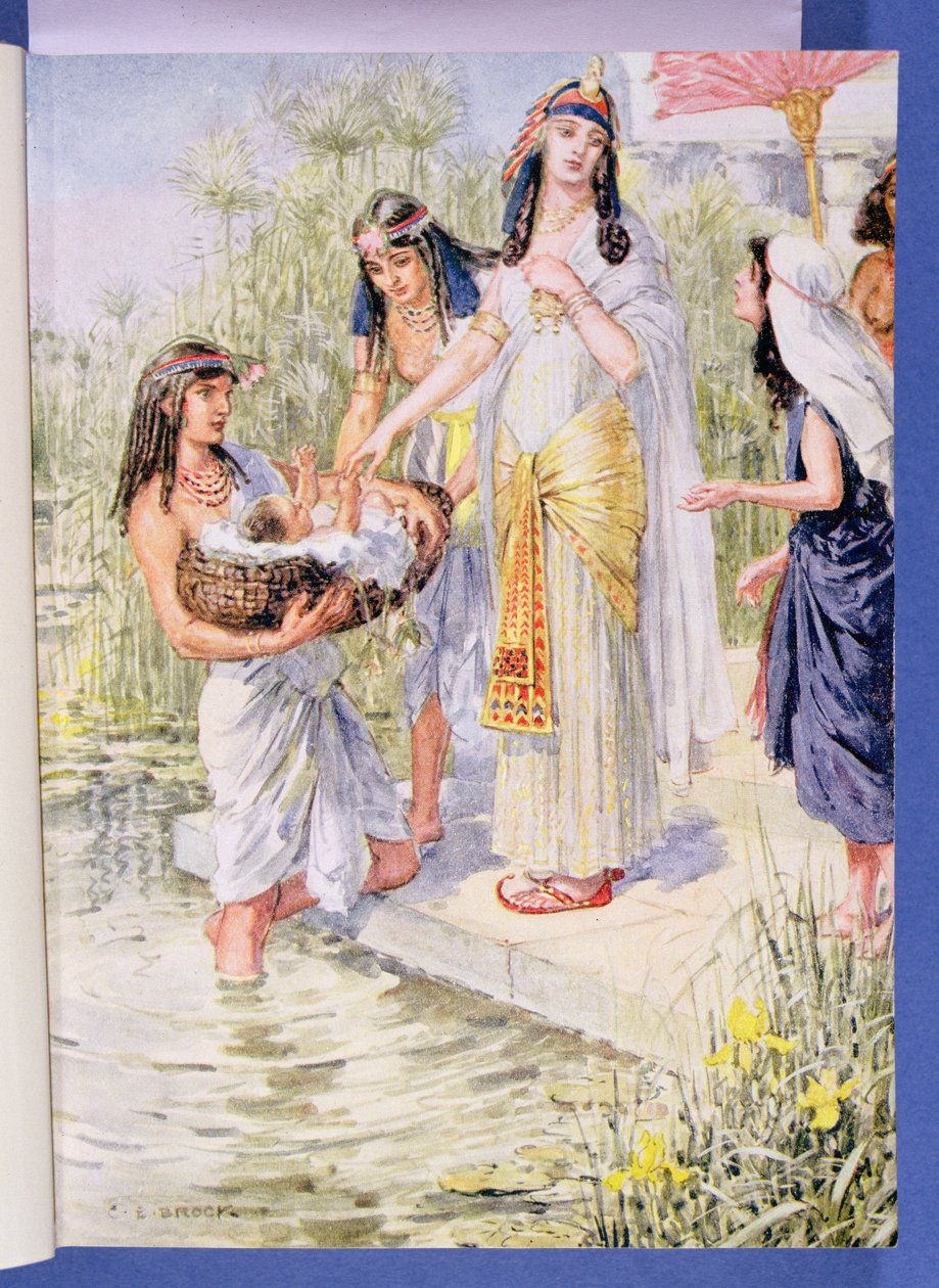 &39;米里亚姆冒险走近&39;，插图来自&39;通过圣经&39;，创业出版，1928年 作者 查尔斯·埃德蒙·布洛克