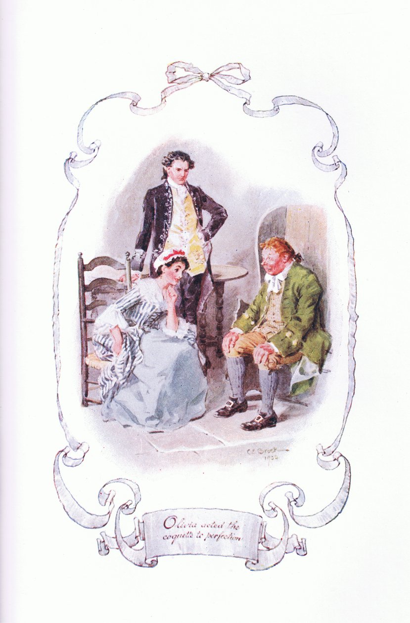 20世纪20年代，由JM Dent＆Son Ltd出版的“韦克菲尔德牧师”（Vicar of Wakefield），奥利维亚扮演了完美的风骚。 作者 查尔斯·埃德蒙·布洛克
