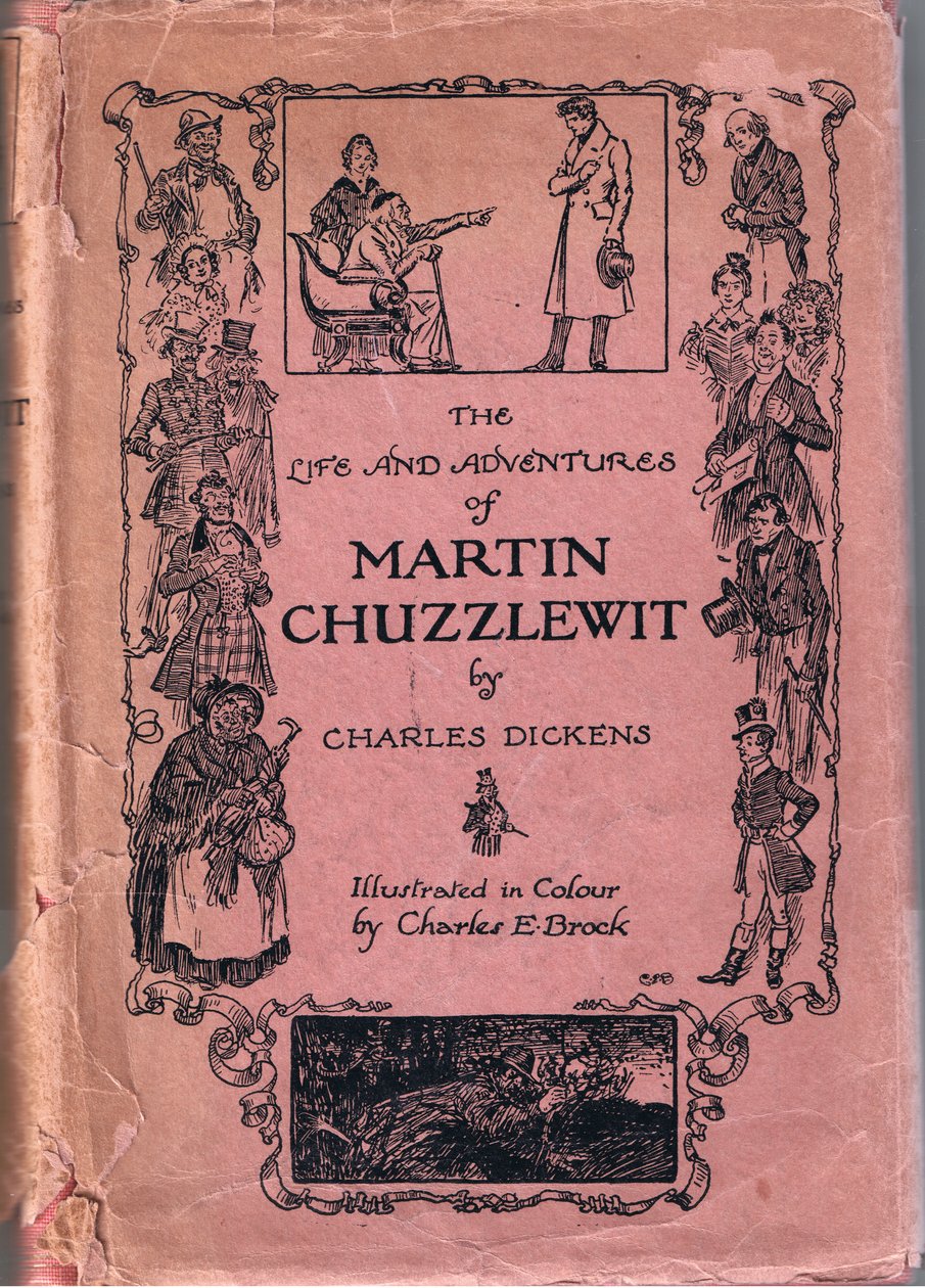 封面的查尔斯狄更斯的马丁Chuzzlewit的生活和冒险 作者 查尔斯·埃德蒙·布洛克