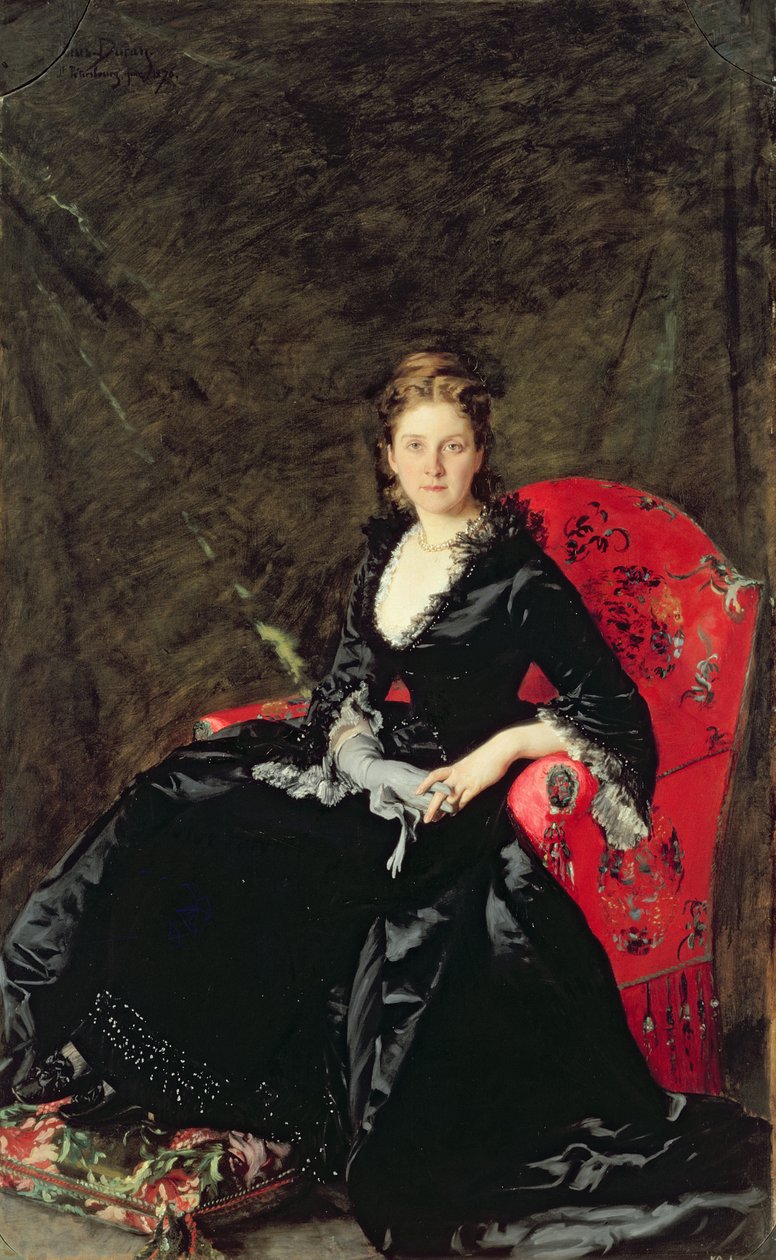 Mau NM Polovtsova，1876年的肖像 作者 查尔斯·埃米尔·奥古斯特·卡洛勒斯·杜兰