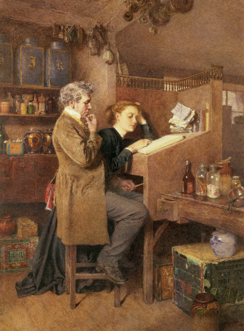 杂货店和妻子，1868年 作者 查尔斯·格林