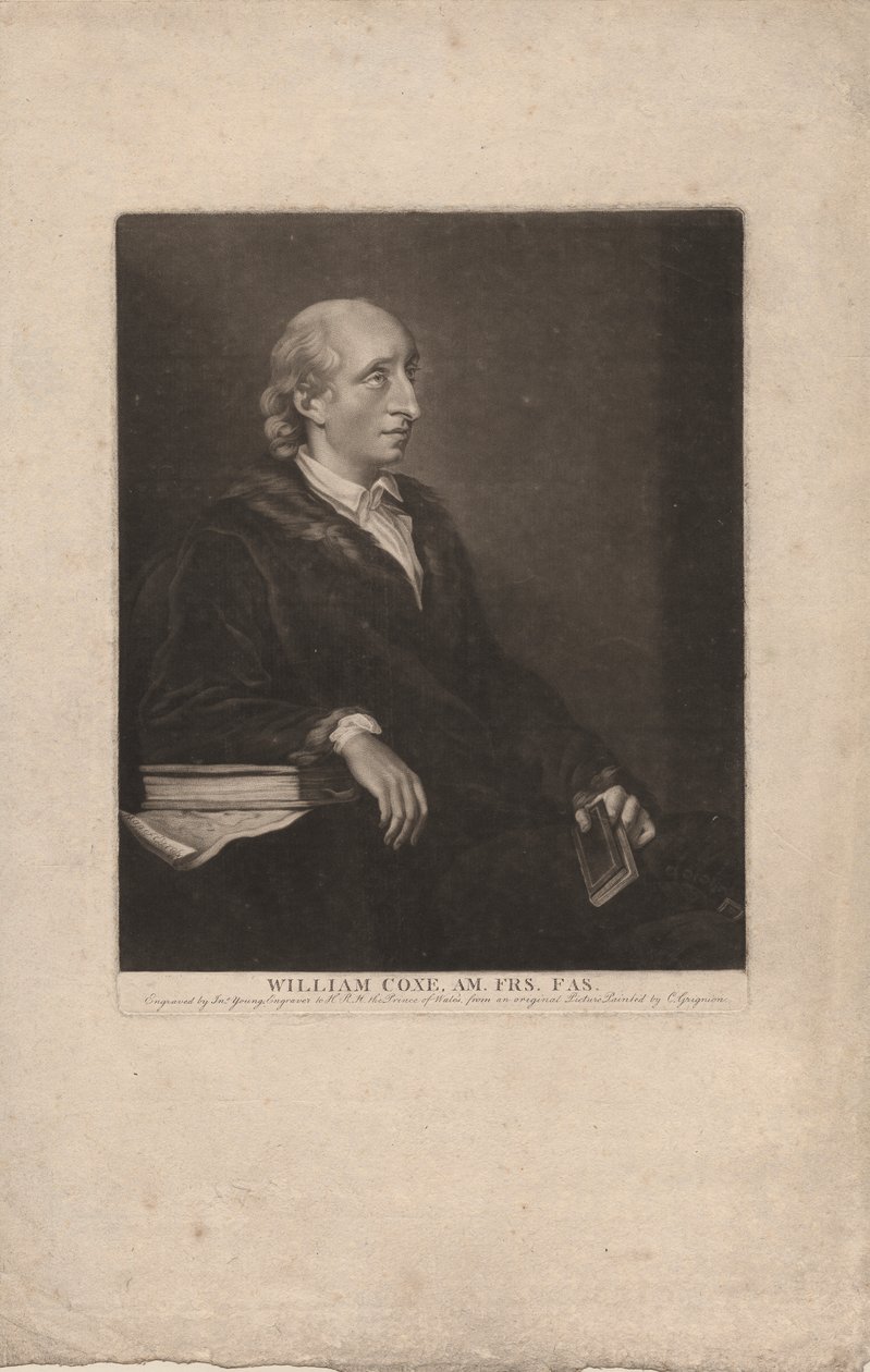 威廉·考克斯，约翰·扬（1755-1825），1785年（mezzotint） 作者 查尔斯·格里尼翁