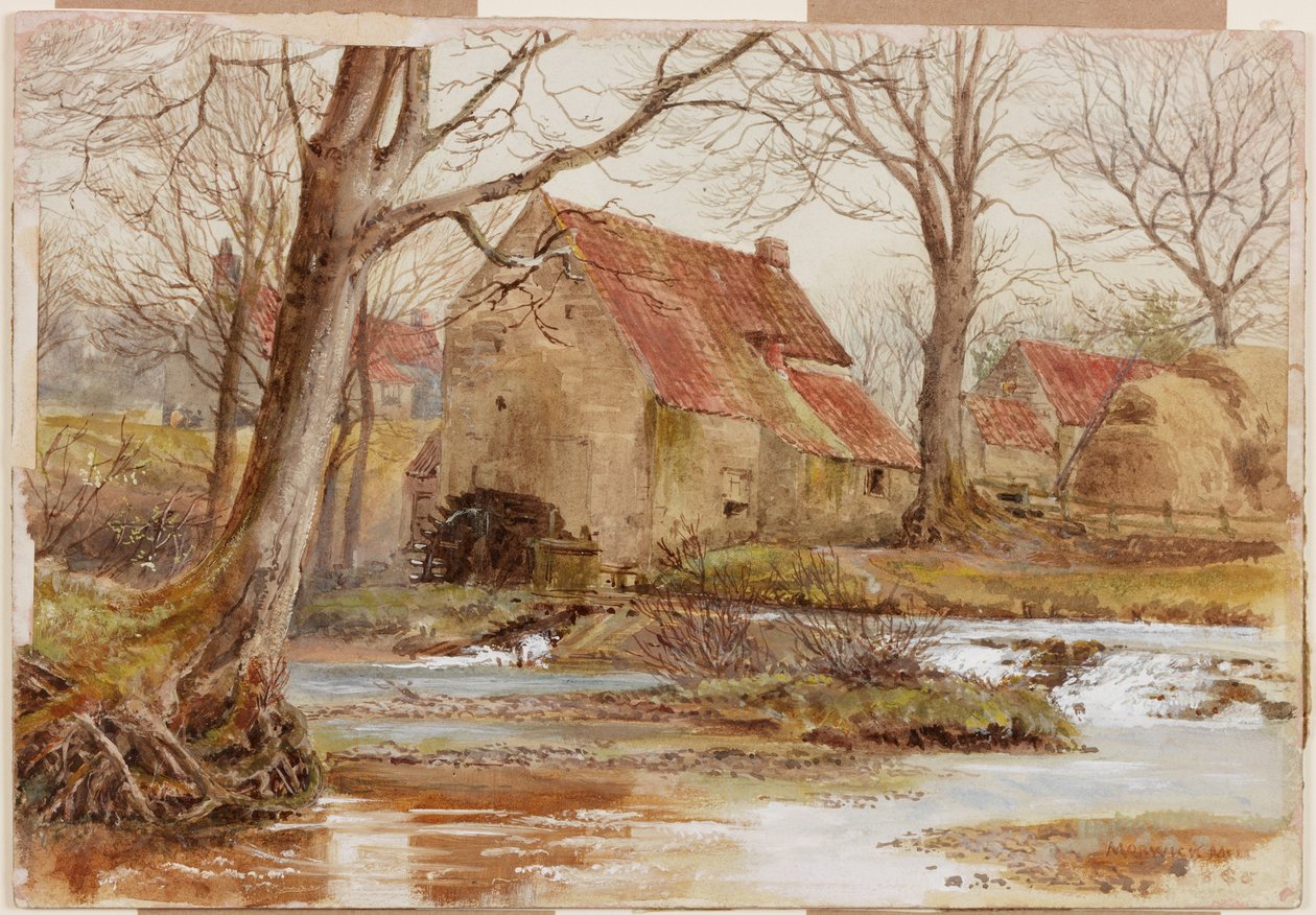 Cowick上的Morwick Mill（纸上的bodycolour） 作者 查尔斯·詹姆斯·斯彭斯