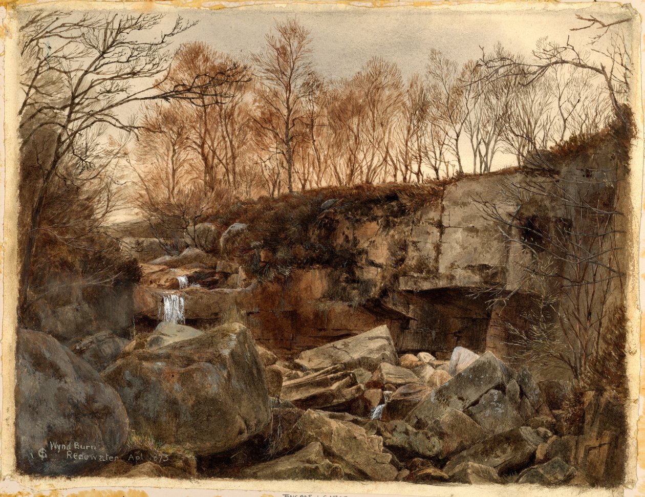 Wynd Burn，Redewater（bodycolour，pencil und wc on paper） 作者 查尔斯·詹姆斯·斯彭斯