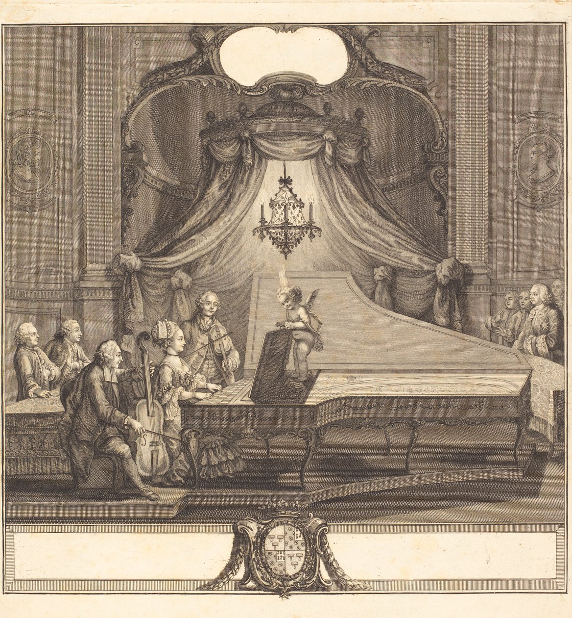 Le concert mecanique，由Joseph de Longueil雕刻，1769年（蚀刻和雕刻） 作者 查尔斯·约瑟夫·多米尼克·艾森