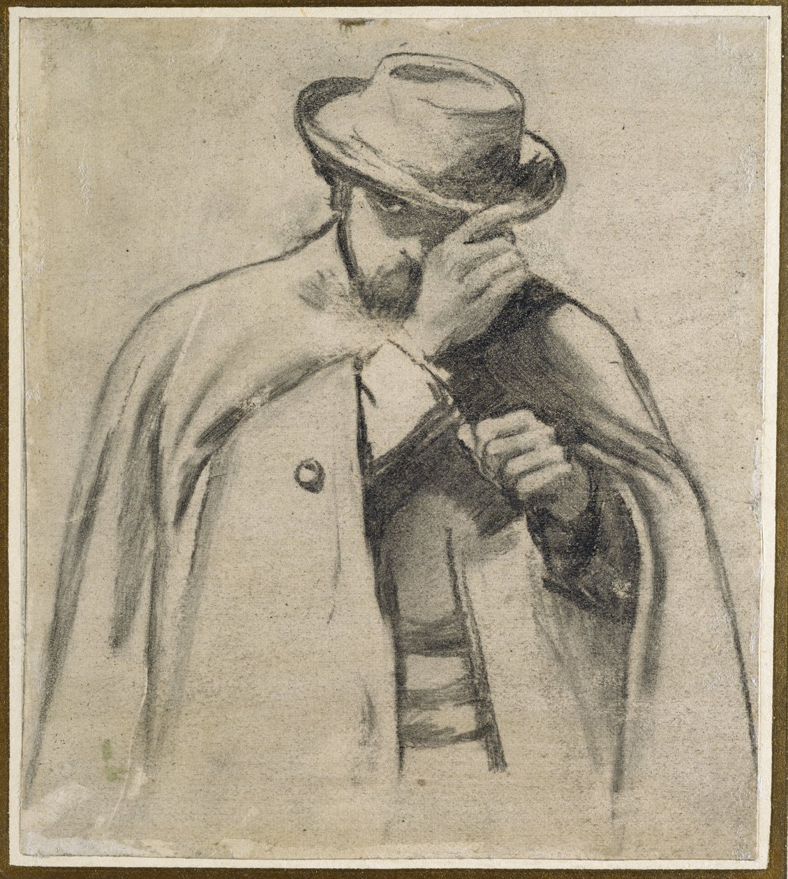 Dante Gabriel Rossetti（灰纸上的木炭） 作者 查尔斯·基恩