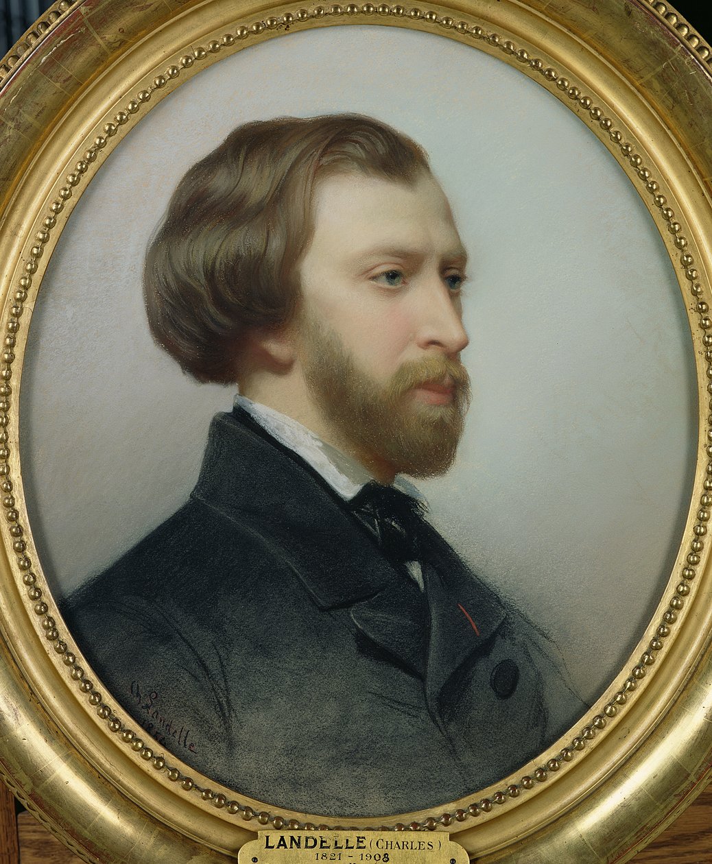 1854年Alfred de Musset（1810-57）的肖像（纸上的蛋糕） 作者 查尔斯·兰德尔