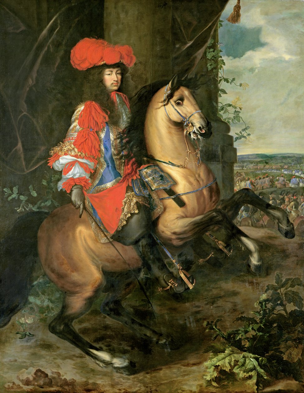 路易十四的骑马肖像（1638-1715） 作者 查尔斯·勒布朗