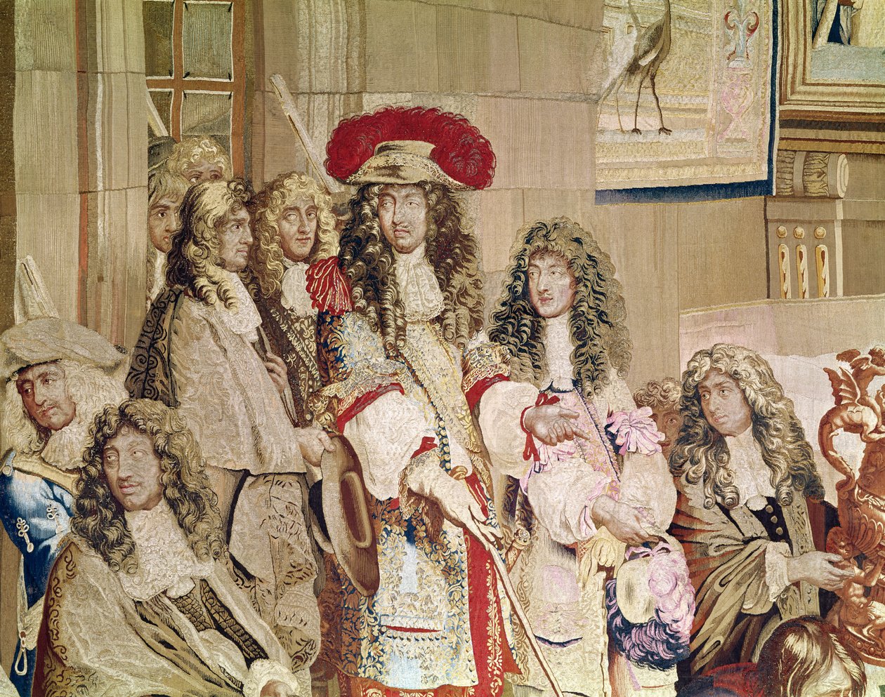 路易十四1638-1715访问Gobelins工厂，1667年10月15日挂毯细节192118 作者 查尔斯·勒布朗
