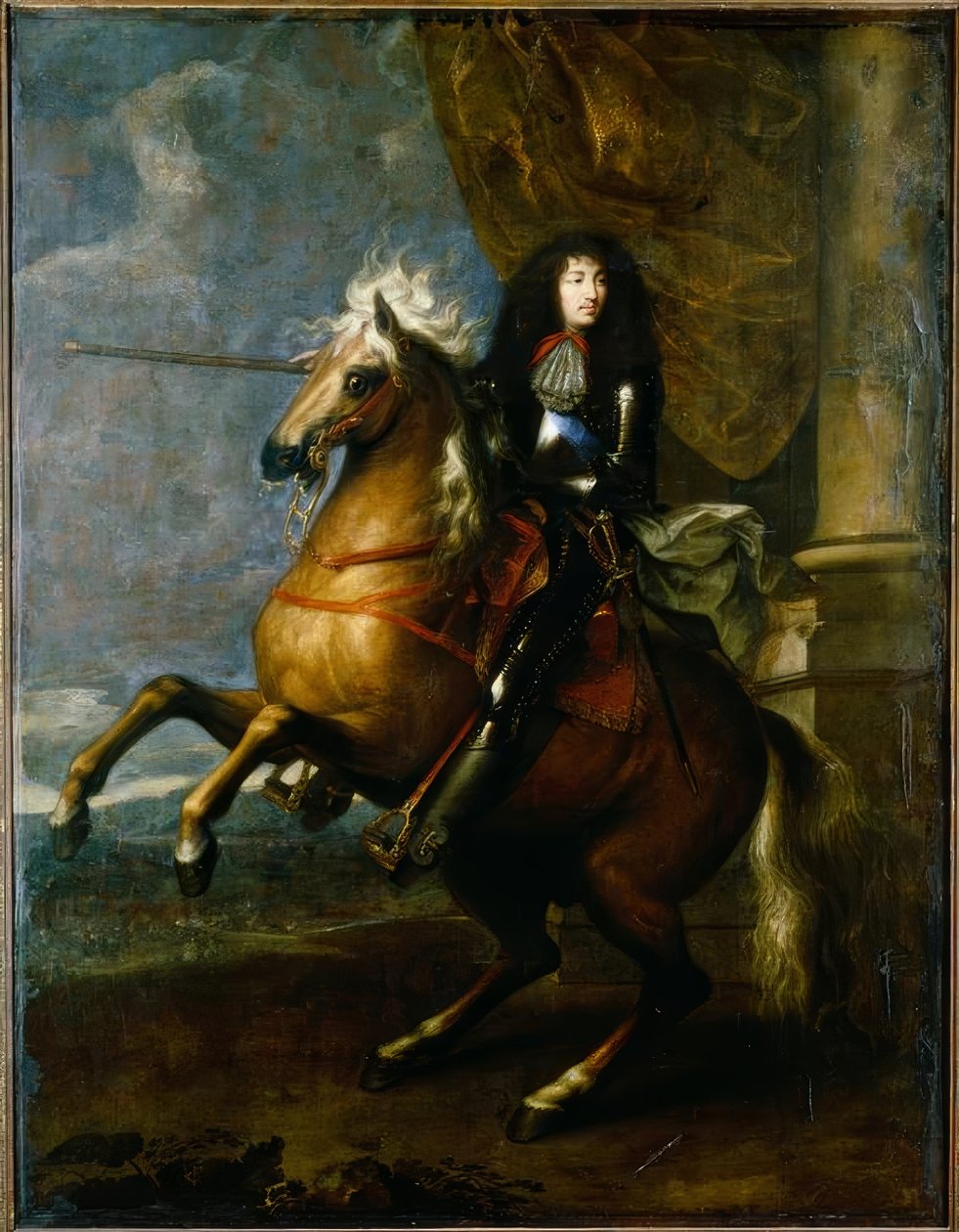 路易十四。法国马术肖像画- Charles Le Brun 作者 查尔斯·勒布朗
