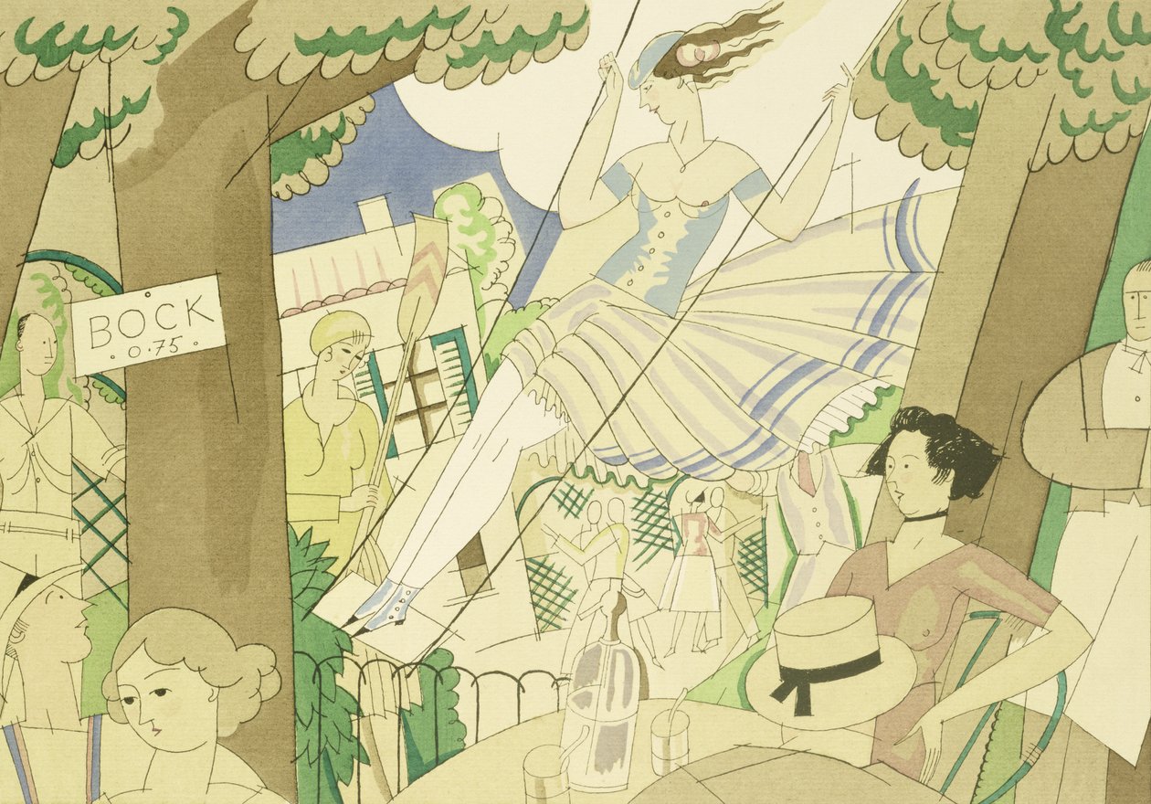 Swing，c.1920（纸上模板） 作者 查尔斯·马丁