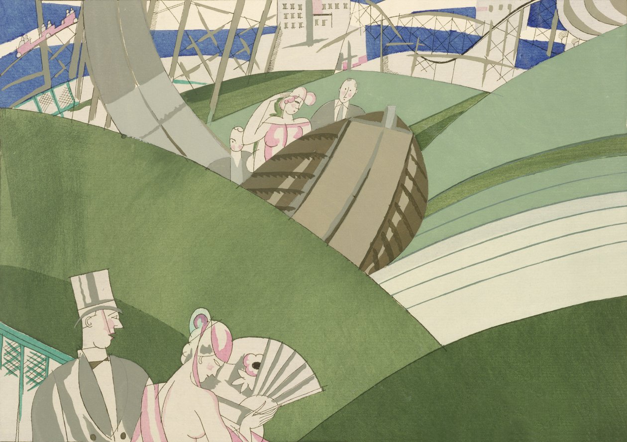 展览中的Watershute，c.1920（纸上模板） 作者 查尔斯·马丁