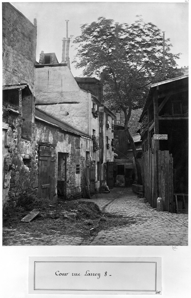 巴黎rue Larrey 8的庭院，1858-78 作者 查尔斯·马维尔