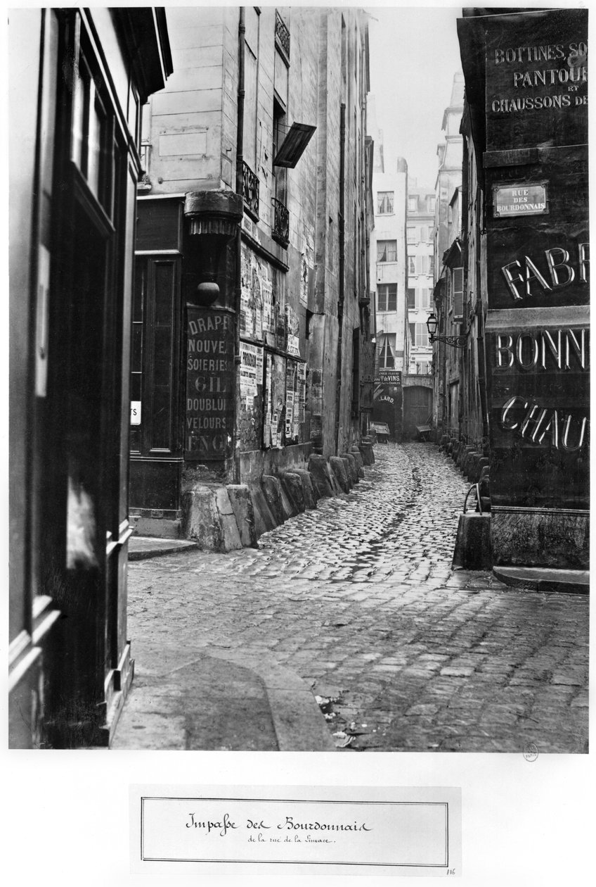 1858年至1878年，在巴黎的rue de la Limace，Impasse des Bourdonnais 作者 查尔斯·马维尔