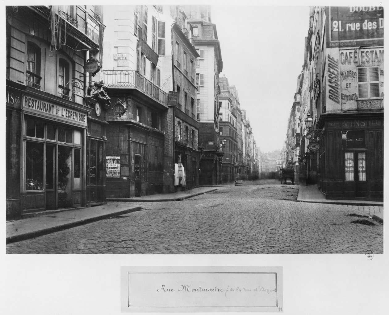 巴黎，Rue Montmartre，从Rue d&39;Argout看，1858-78 作者 查尔斯·马维尔