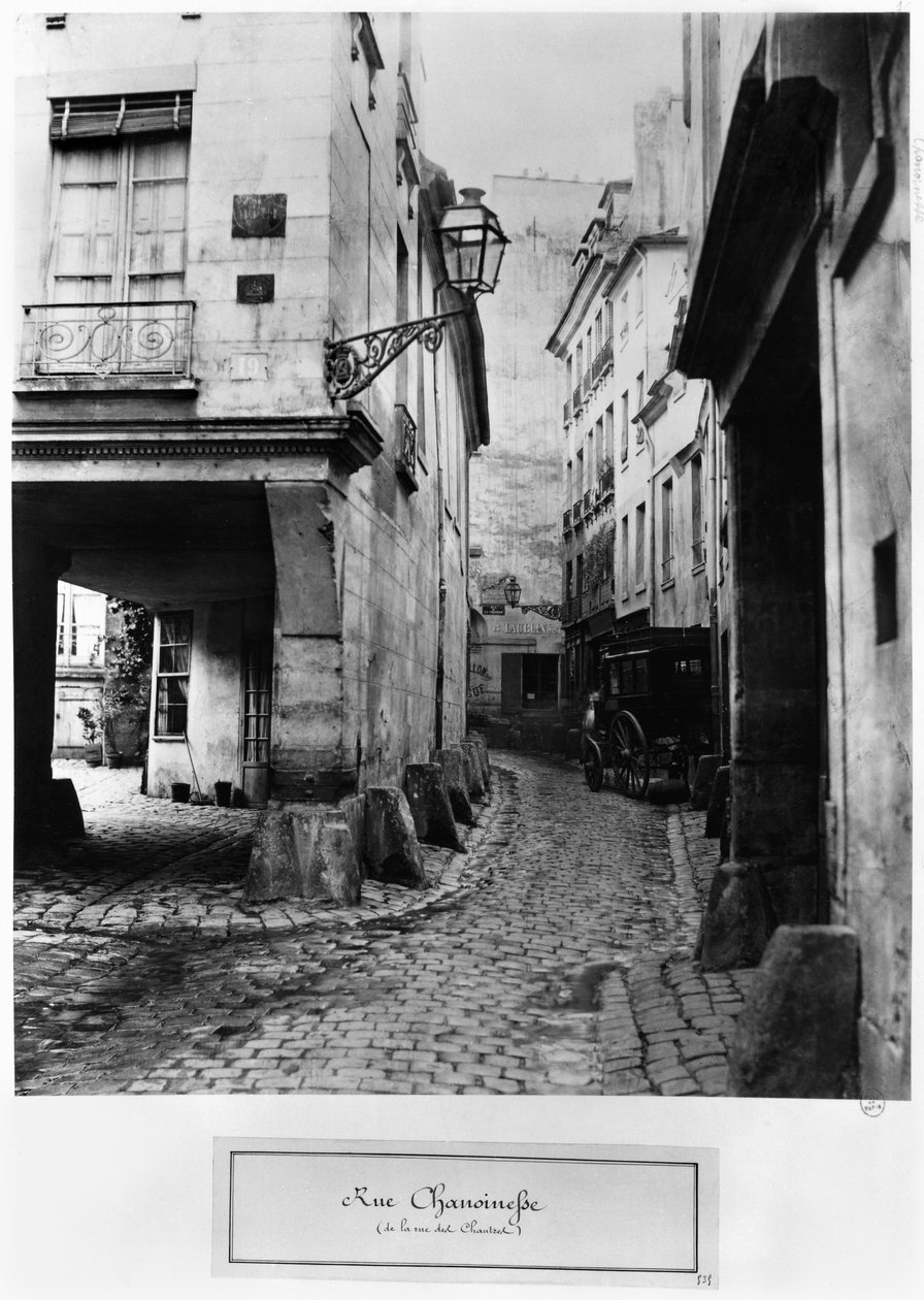 Rue Chanoinesse，来自巴黎rue des Chantres，1858-78 作者 查尔斯·马维尔