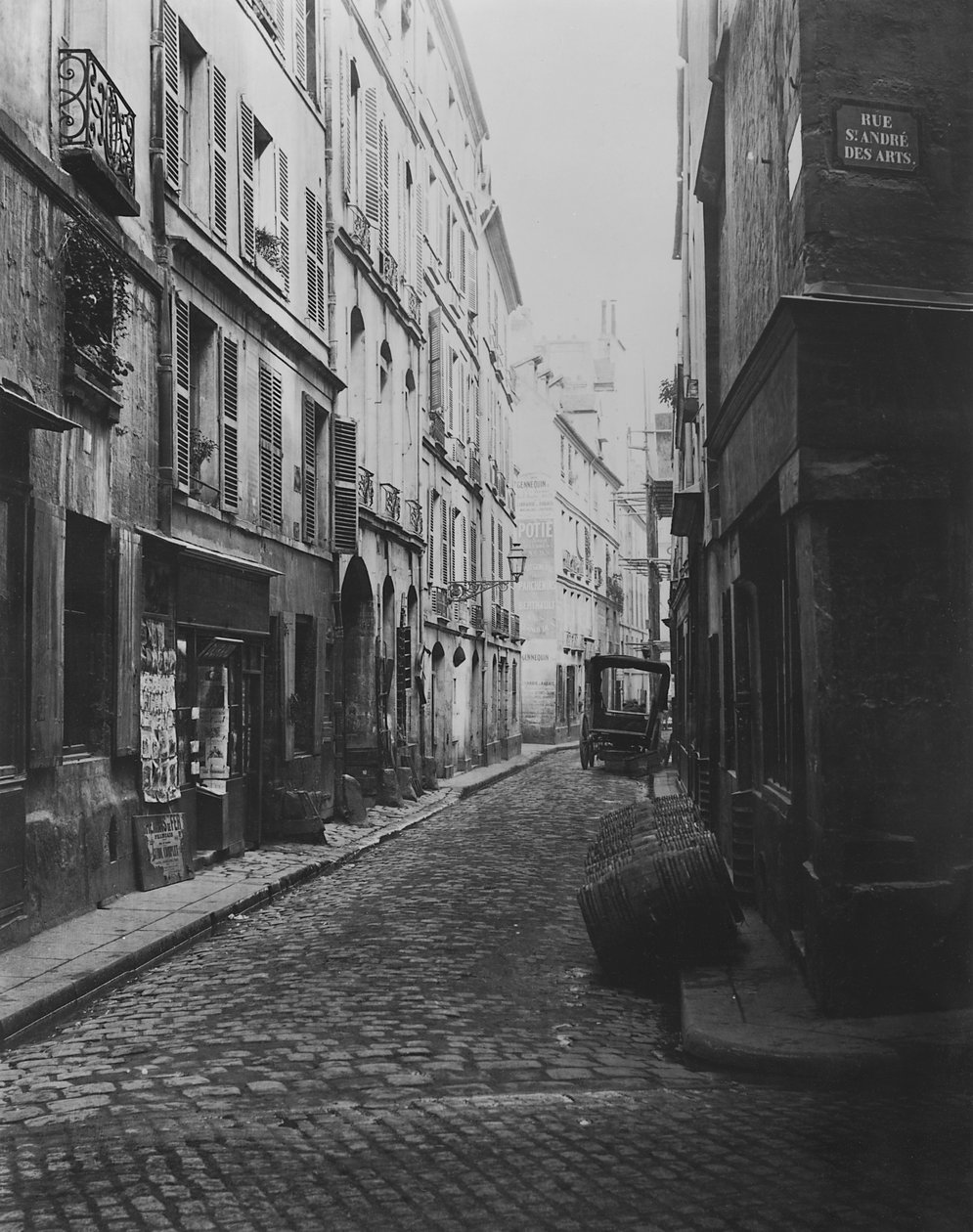 Rue Git-le-Coeur（来自Saint-Andre-des-Arts街），巴黎，1858-78 作者 查尔斯·马维尔