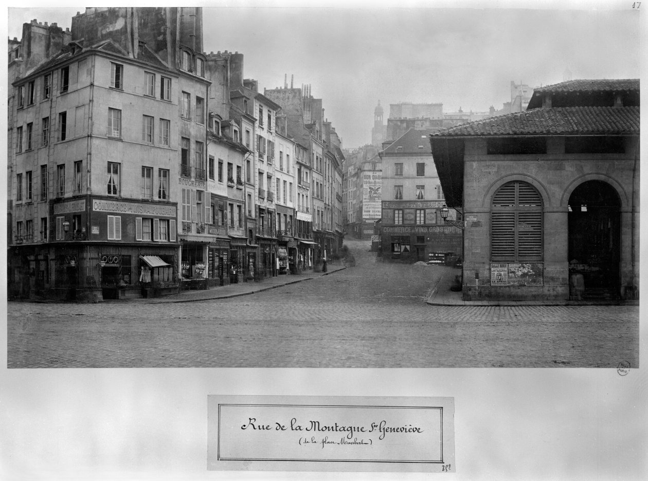 Rue Sainte-Genevieve，（来自Maubert地方）巴黎1858-78 作者 查尔斯·马维尔