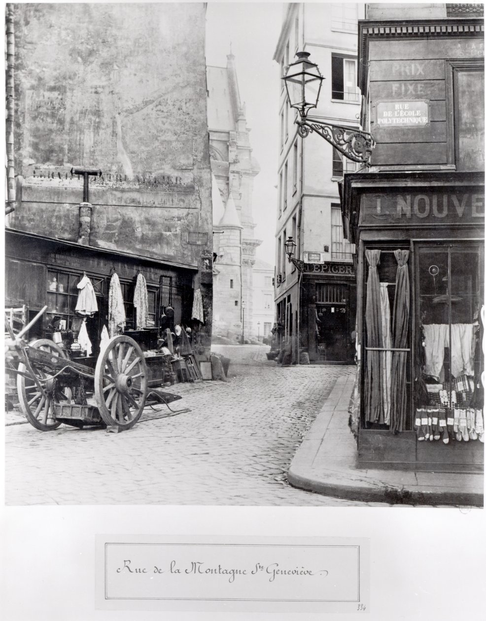 Montagne Sainte-Genevieve的街道，巴黎，1858-78 作者 查尔斯·马维尔
