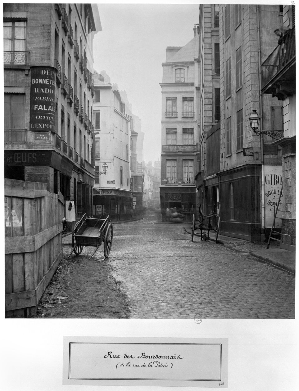 Rue des Bourdonnais（来自rue de la Poterie）巴黎1858-78 作者 查尔斯·马维尔