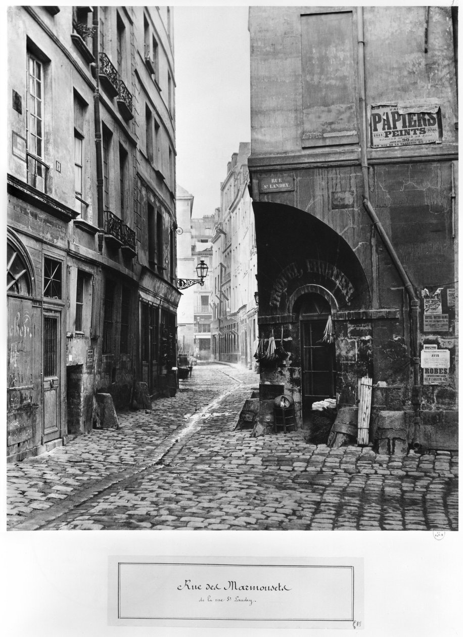 Rue des Marmousets，来自巴黎圣兰德里街，1858-78 作者 查尔斯·马维尔