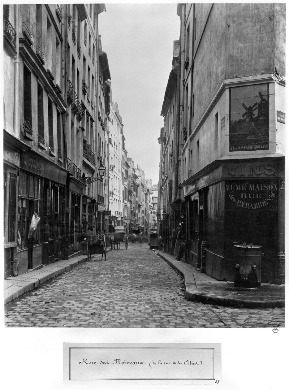 Rue des Moineaux，来自巴黎Rue des Orties，1858-78 作者 查尔斯·马维尔