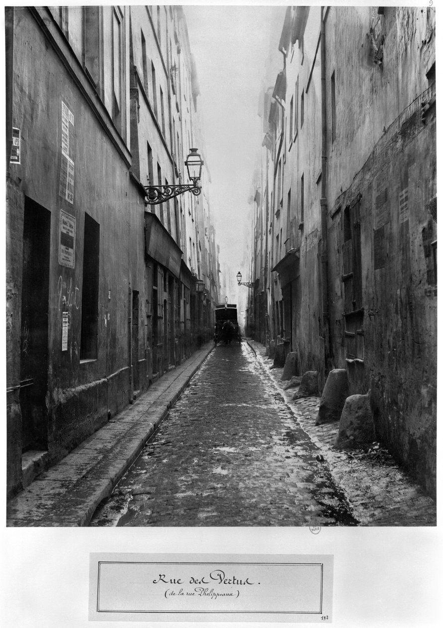Rue des Vertus，来自巴黎rue Phelippeaux，1858-78 作者 查尔斯·马维尔