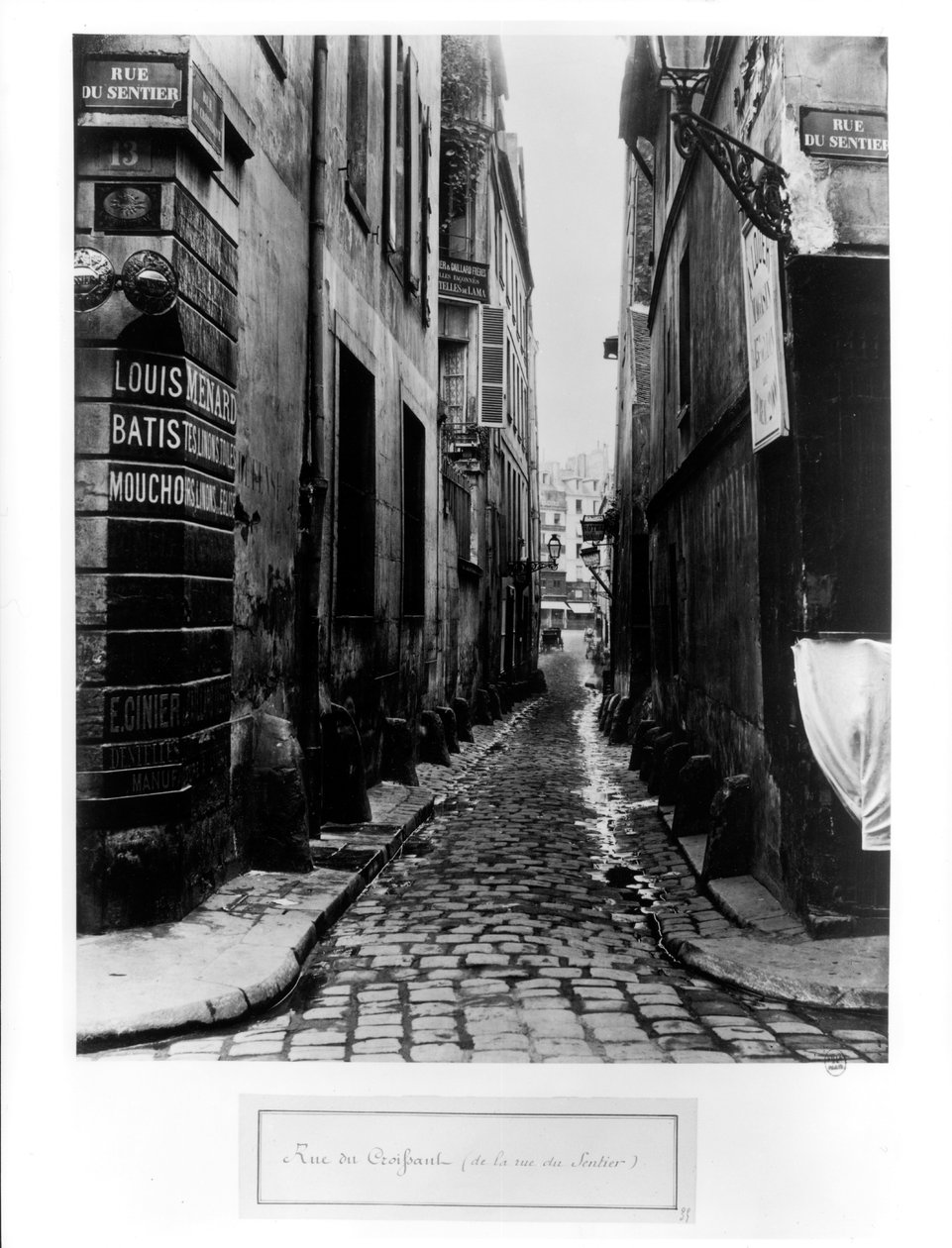 Rue du Croissant，来自Rue du Sentier，巴黎，1858-78 作者 查尔斯·马维尔