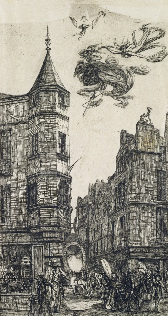Turret，Rue de L&39;Ecole de Medecine，22,1861 作者 查尔斯·梅里昂