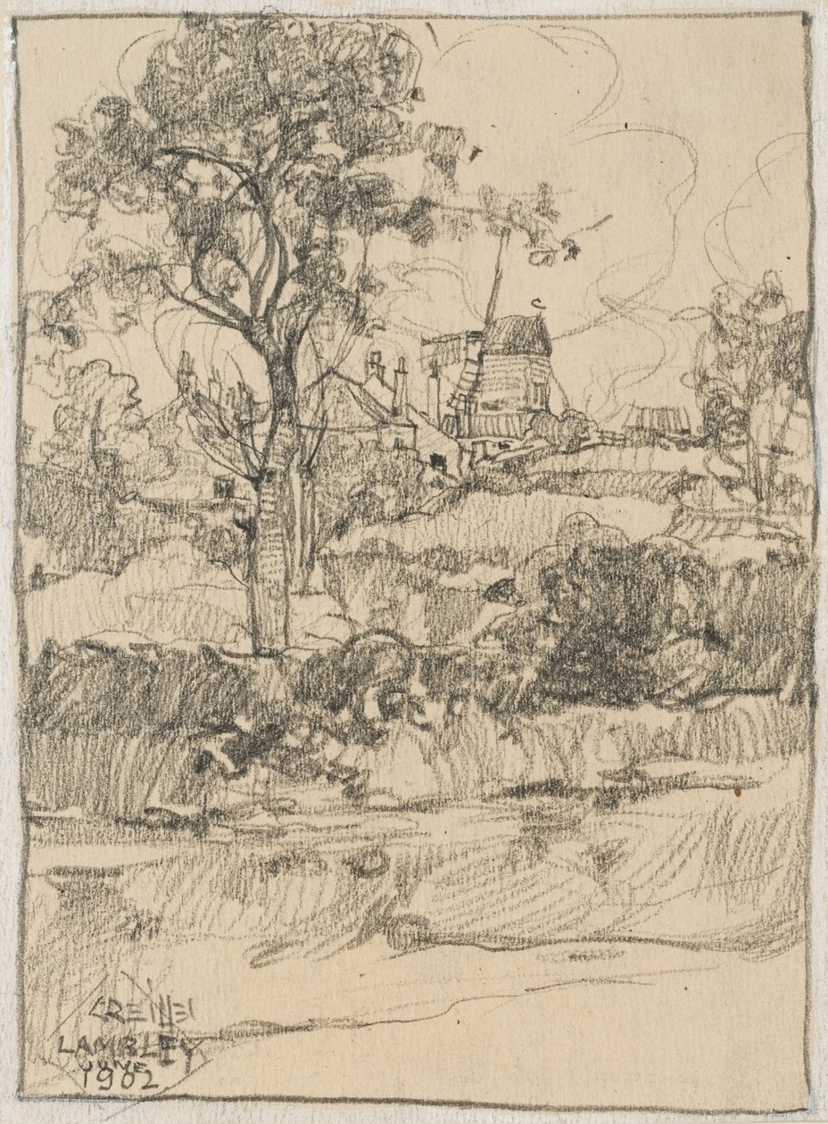 英国Lambley，1902年（纸上石墨） 作者 查尔斯·雷菲尔
