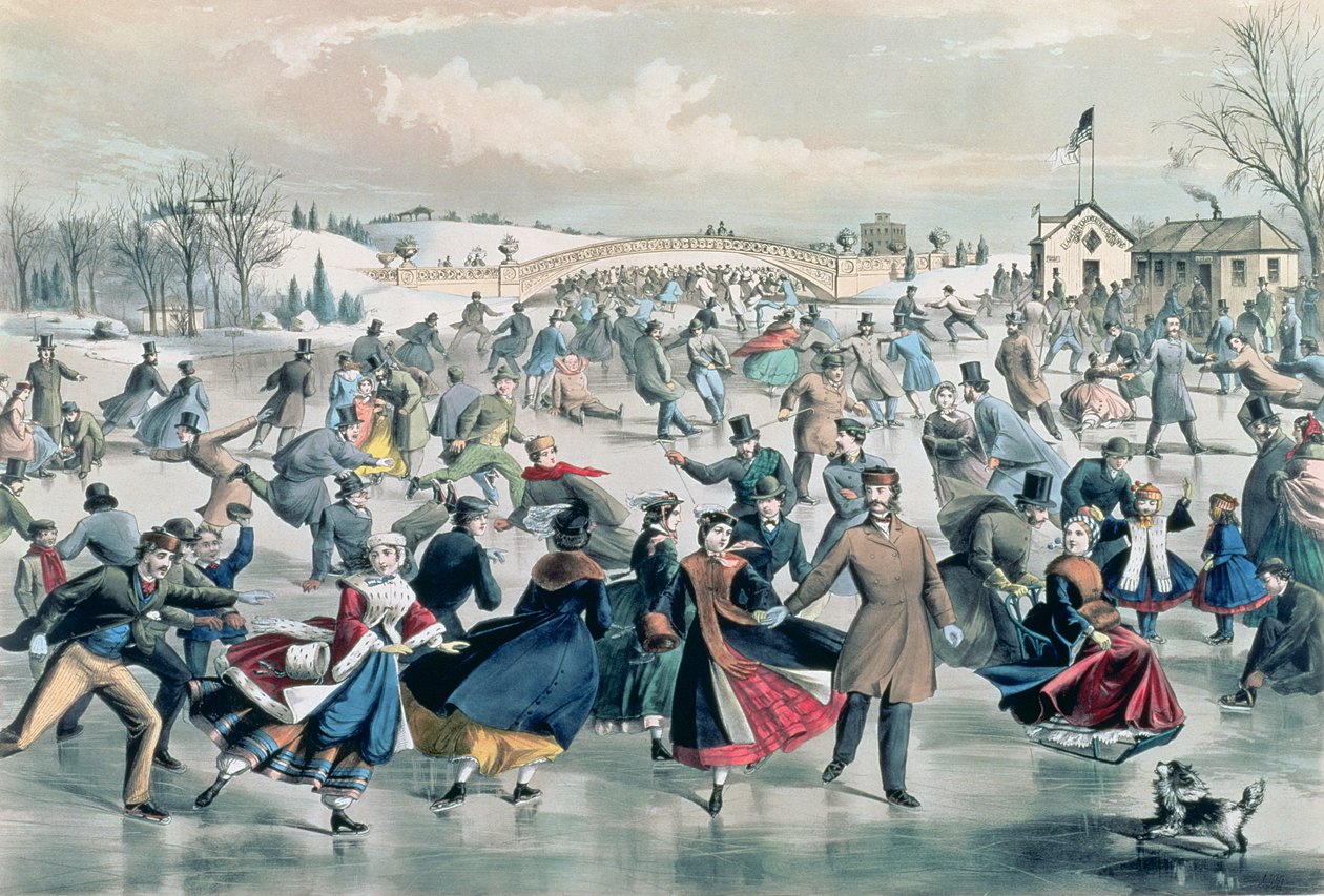酒吧，滑冰池。作者：Currier和Ives，纽约，1862年 作者 查尔斯·帕森斯