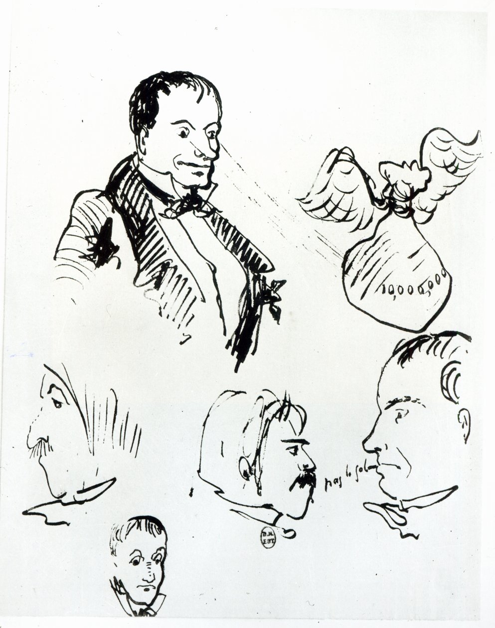 Jules Champfleury（1821-89）和Charles Asselineau（1820-74）的自画像和简介c.1857-58 作者 查尔斯-皮埃尔·波德莱尔